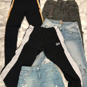 Bundle! 5 items Jeans, Sweatpants, Capri & Skirt